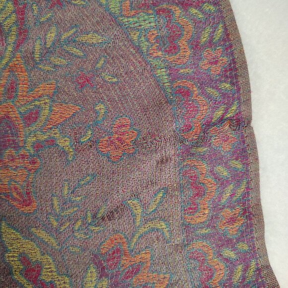 Shawl Womens Large 100% Cashmere Paisley Scarf Wrap - Picture 6 of 9